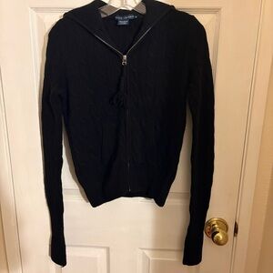 RALPH LAUREN full zip wool knit sweater
